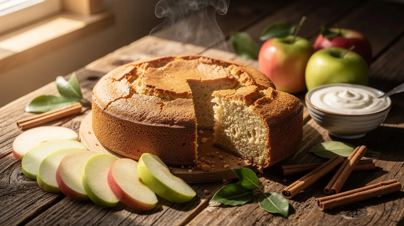 Gâteau léger aux pommes et yaourt : un délice moelleux