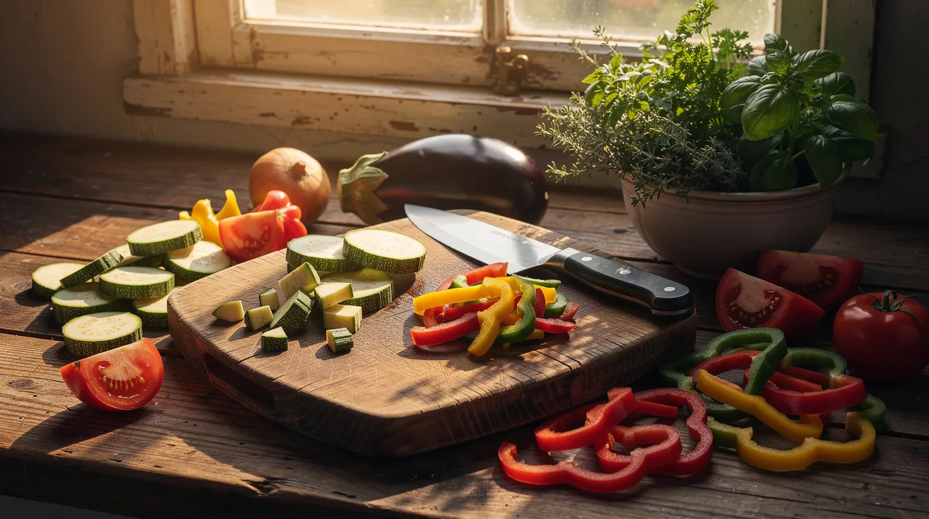 Étapes de préparation de la ratatouille maison